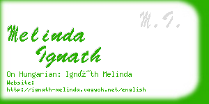 melinda ignath business card